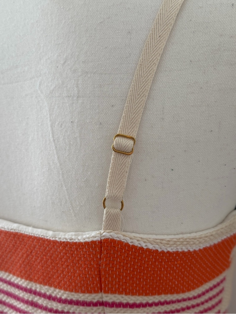 Hutch Cream, Pink, and Orange Striped Button Front Sundress - Picture 6 of 13
